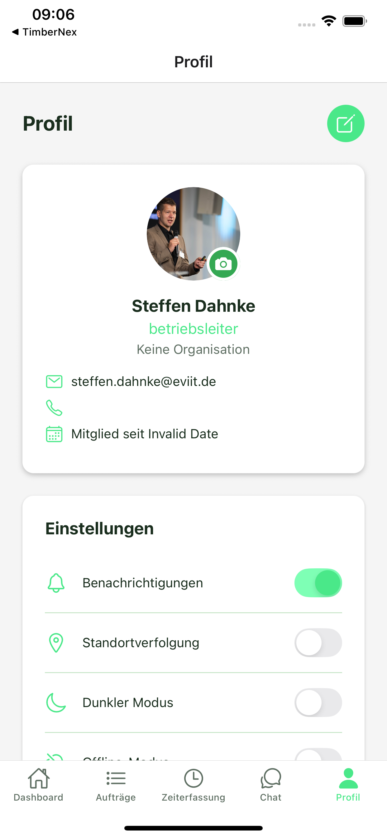 ForestCrew Mobile Profile Stats