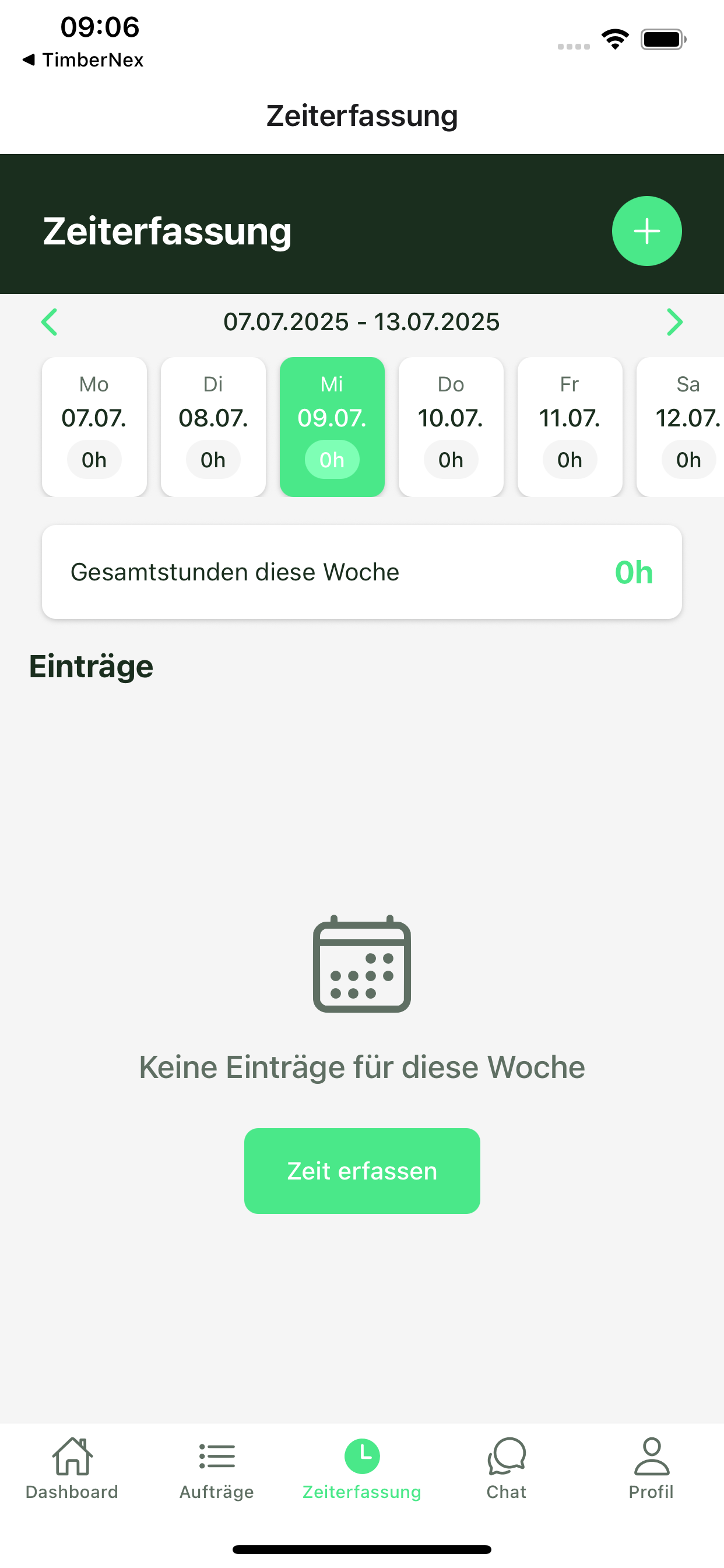 ForestCrew Mobile App Zeiterfassung